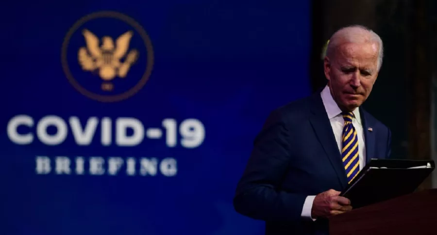 El presidente Joe Biden, quien asume su mandato este 20 de enero en medio de una crítica situación por la pandemia de COVID-19.