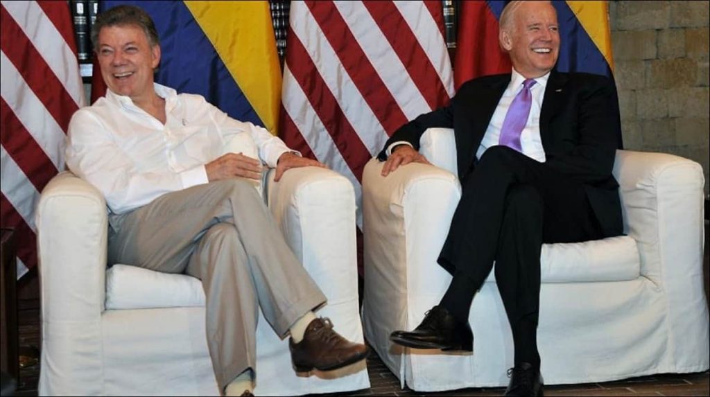 Joe Biden y Juan Manuel Santos, en reunión en Cartagena / EFE-archivo