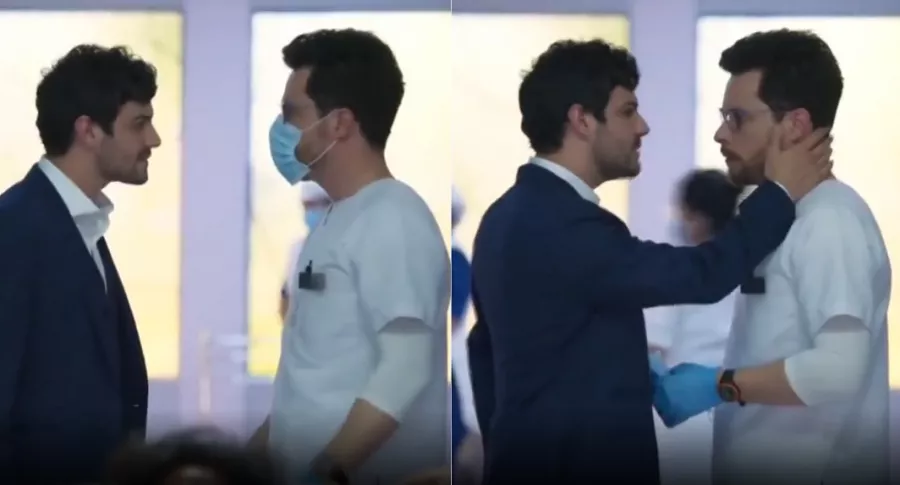 Miguel González y Julián Trujillo, actores que protagonizaron beso gay en 'Enfermeras' de RCN.