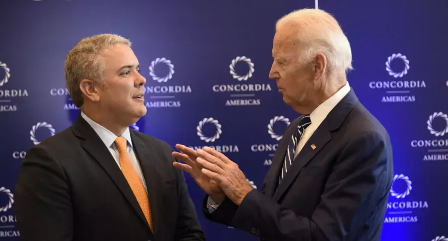 Ivan Duque y Joe Biden en Cumbre de Concordia Américas 2018, ilustra nota sobre en cuál sería el foto del presidente de Estados Unidos en su relación con Colombia.