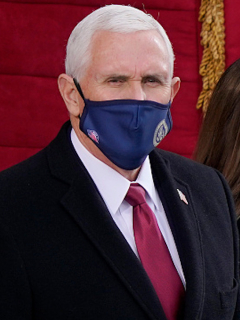 Mike Pence, a su llegada a la ceremonia de posesión de Joe Biden.