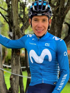 'Supermán' López, con el uniforme del Movistar, su nuevo equipo.