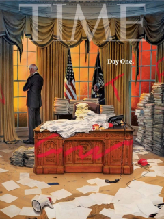 Portada de Time, con el desorden de Trump.