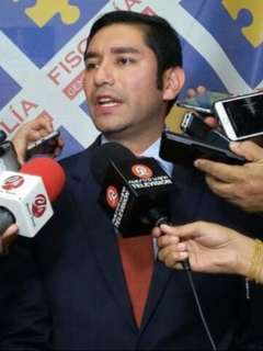 El fiscal general, Francisco Barbosa, y el exfiscal anticorrupción Luis Gustavo Moreno.