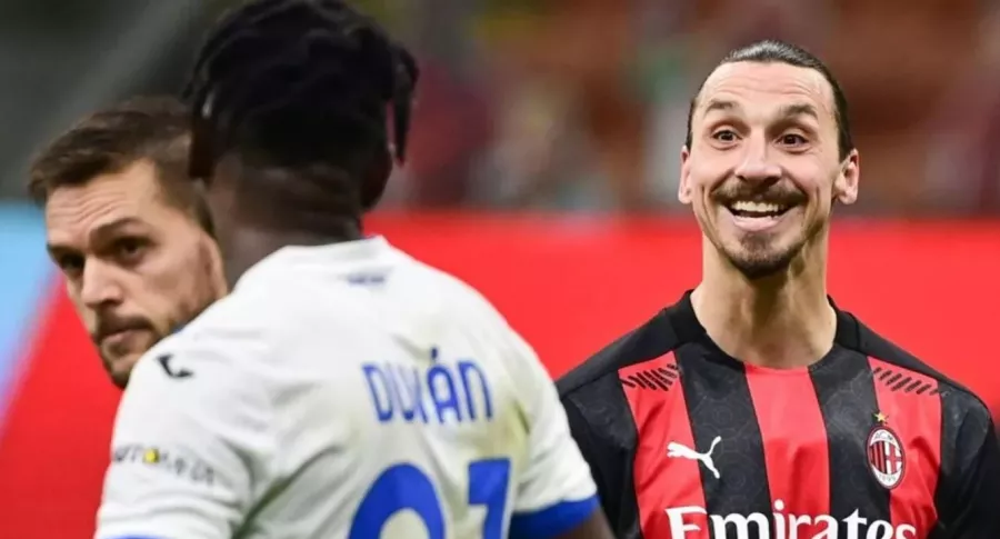 Zlatan Ibrahimovic tuvo un cruce de palabras con Duván Zapata en el final del encuentro entre Milan y Atalanta por Serie A.