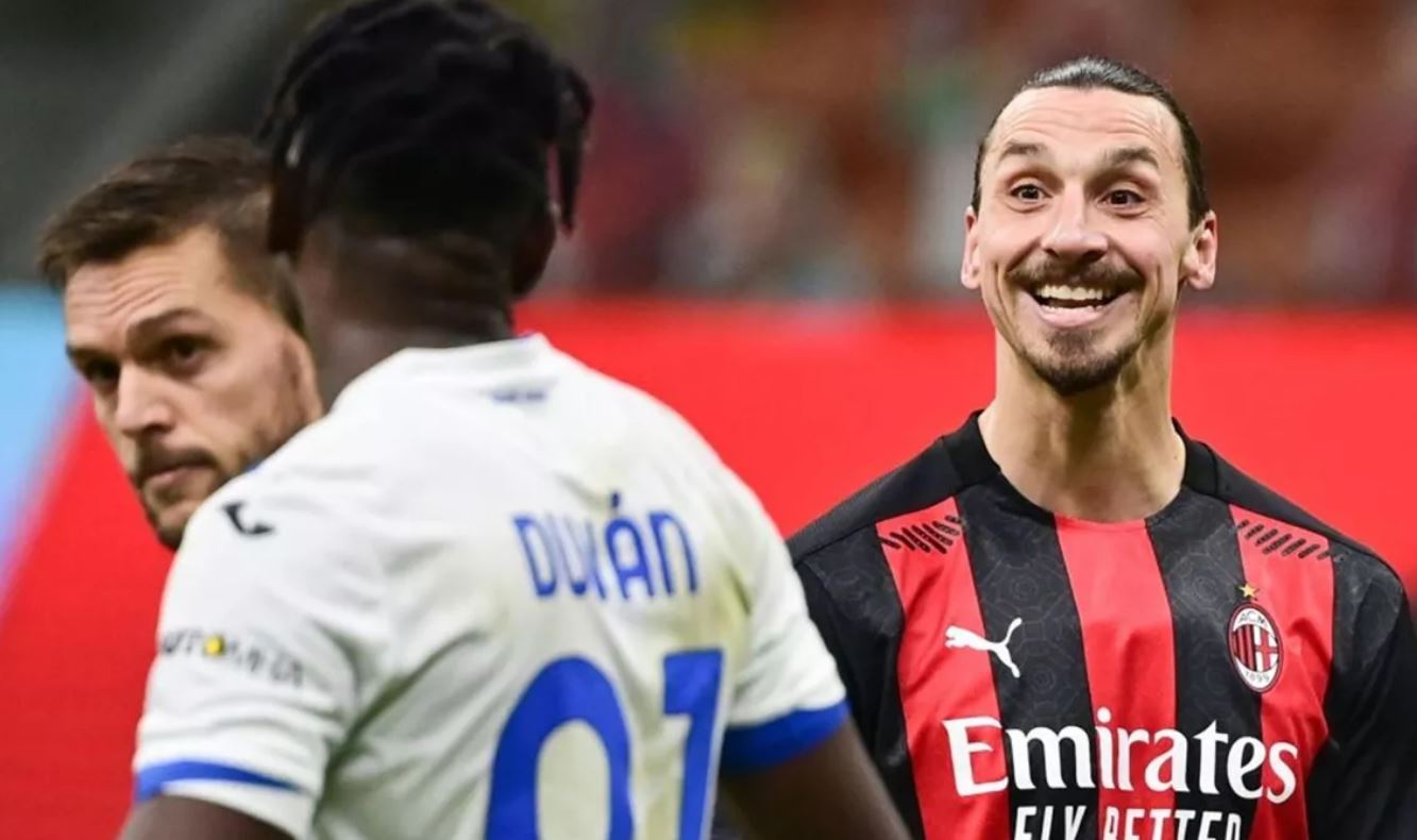 Brula de Zlatan Ibrahimovic a Duván Zapata en Milan vs. Atalanta