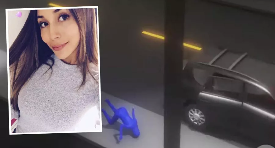 Imagen con la reconstrucción de la escena del crimen de Ana María Castro Romero, cuya autopsia confirmaría que fue lanzada desde un vehículo en movimiento a alta velocidad.