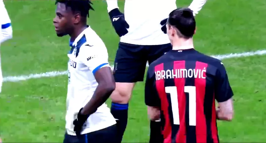 Duván Zapata habría provocado a Zlatan Ibrahimovic en Milan-Atalanta