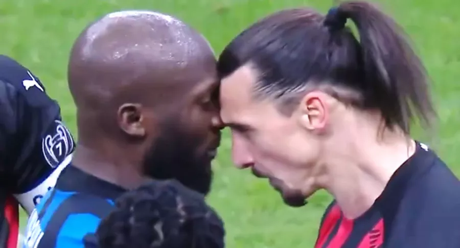 Duro choque entre Zlatan y Lukaku en el Inter-Milan de Copa Italia