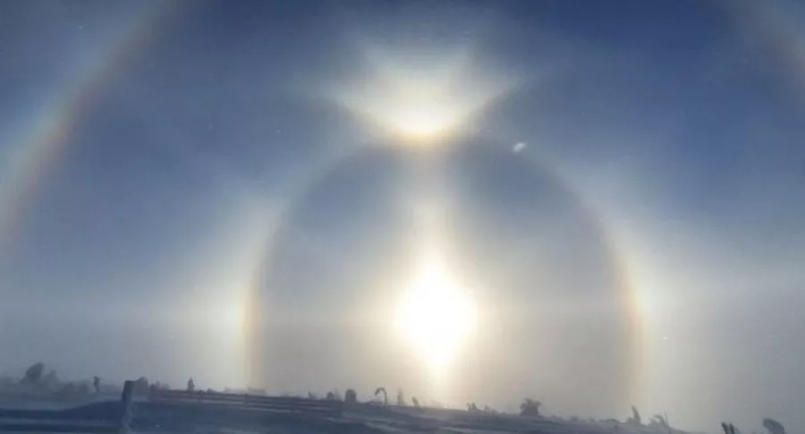 Fotos del espectacular fenómeno halo solar que sorprendió, en Suecia