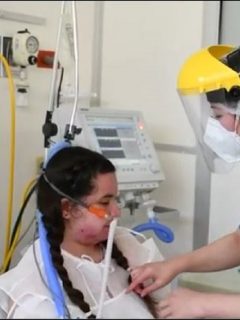 Karen Suárez, joven de 22 años que hoy se recupera en un hospital de Bogotá por coronavirus.