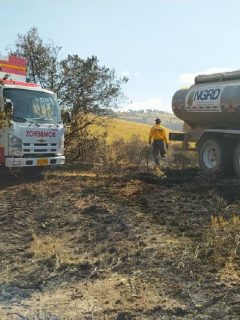 Imagen que da cuenta del incendio forestal en Boyacá.