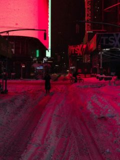 Imagen de la fuerte nevada en Nueva York.