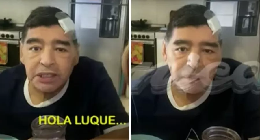 Diego Maradona antes de morir, en un video que le envió al doctor Luque