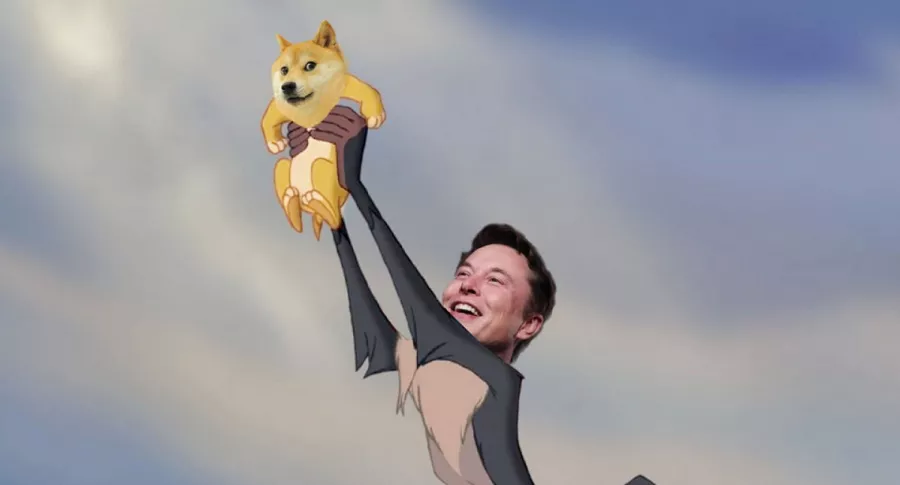 Elon Musk levantando el valor de la 'Dogecoin'.