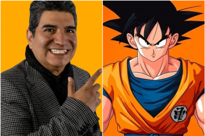 Fotomontaje de Ricardo Silva y 'Goku', personaje de 'Dragon Ball Z', a propósito de que el cantante está hospitalizado.