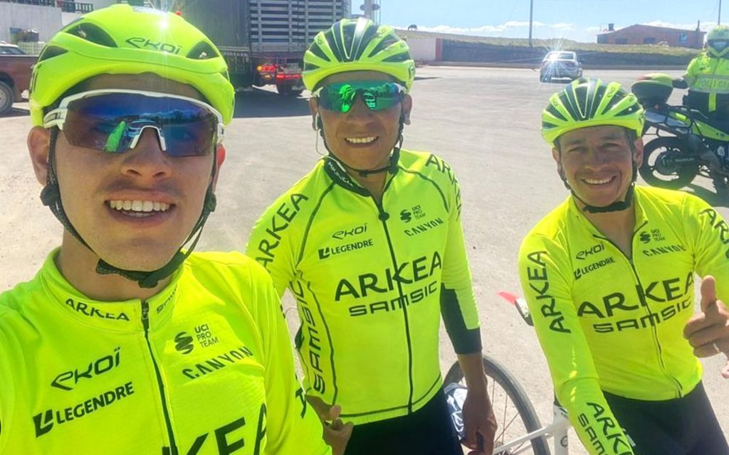 Miguel Eduardo Flóez, Nairo Quintana y Dáyer Quintana / Foto: Instagram @miguel.florez_1