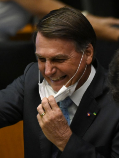 Jair Bolsonaro, presidente de Brasil, quien se retractó sobre la cloroquina y dijo: "por lo menos no maté a nadie"
