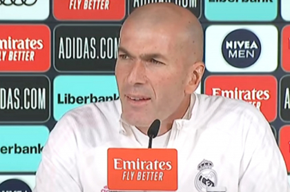 Zinedine Zidane, enfadado en rueda de prensa del Real Madrid hoy