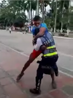 Hombre que golpeó a policía de tránsito en Cerrito será judicializado.