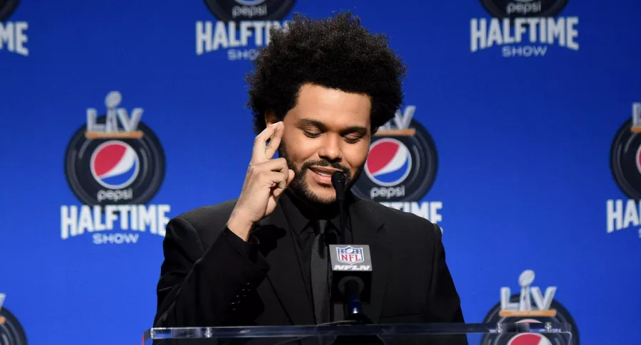 Foto de The Weeknd, quien se presentó en el 'halftime' del Super Bowl
