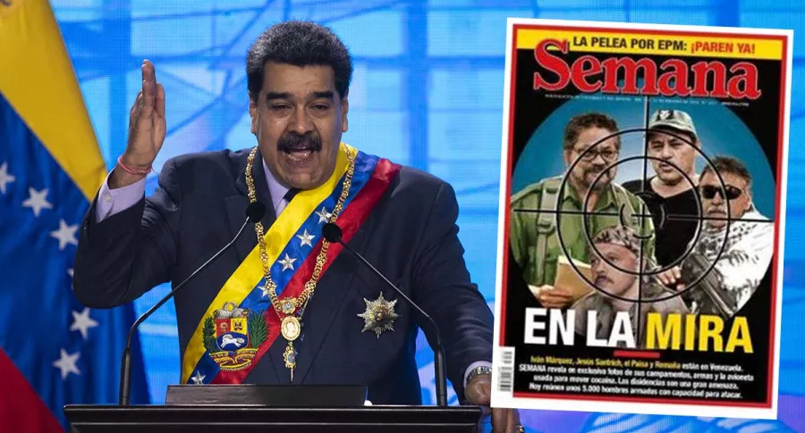 El presidente de Venezuela, Nicolás Maduro, quien pronunció un discurso en la Corte Suprema de Justicia de Caracas, el 22 de enero de 2021, dijo que fotos de disidentes Farc en Venezuela, publicadas por revista Semana, son “falsos positivos”.