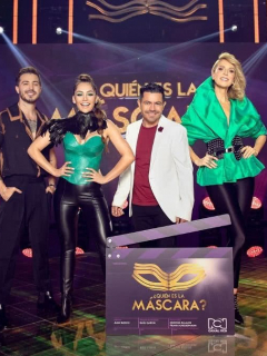 Fotomontaje de equipo de '¿Quién es la máscara?' y Greeicy