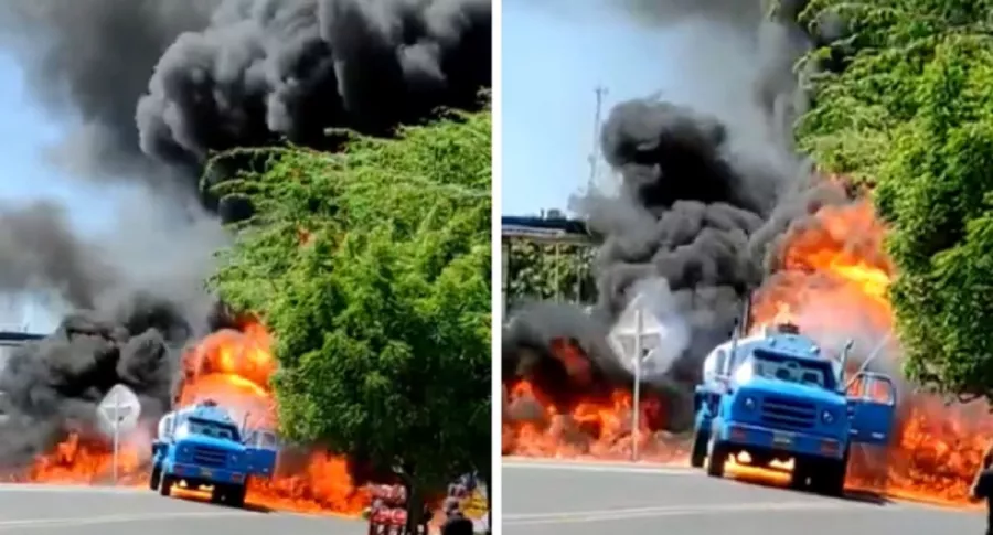 Video: accidente de camión cisterna con gasolina en Maicao, La Guajira