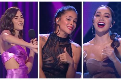 Paulina Vega, Greeicy Rendón y Paola Jara cantaron juntas en 'A otro nivel'. 