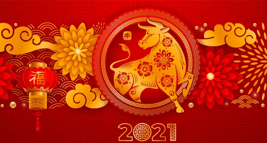 Imagen de año nuevo chino 2021: Buey