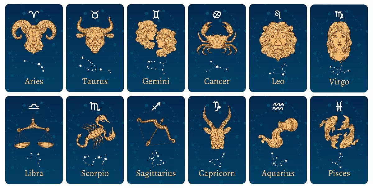Imágenes de los signos del zodiaco ilustran nota sobre cuáles son los más sensibles; piscis es el rey.