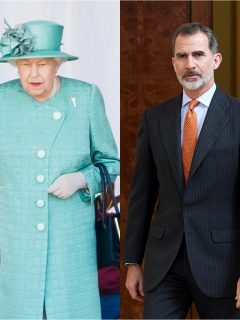 Fotomontaje de reina Isabel II y rey Felipe VI, a propósito de cuánto ganan