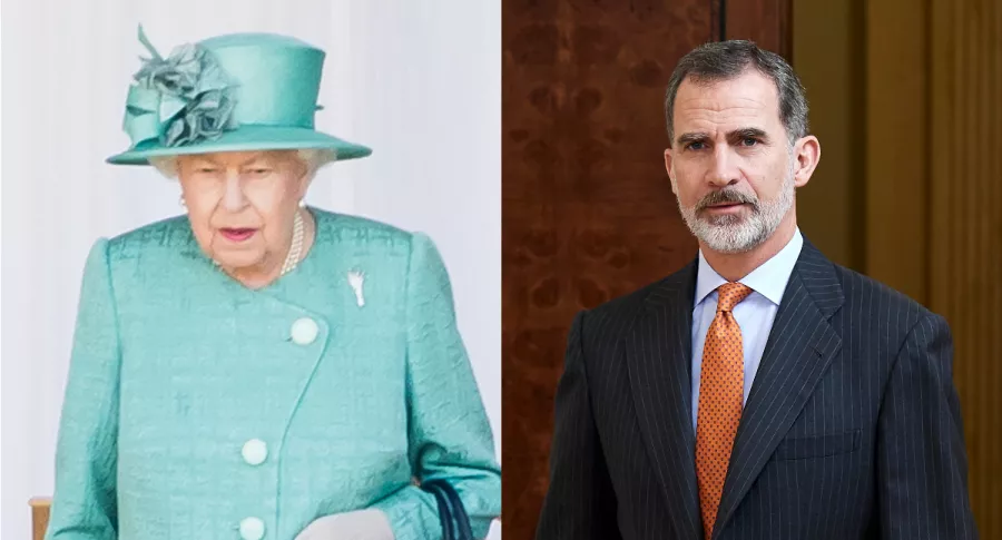 Fotomontaje de reina Isabel II y rey Felipe VI, a propósito de cuánto ganan