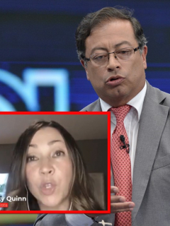 Gustavo Petro discute con Darcy Queen en entrevista de Caracol Radio hoy.