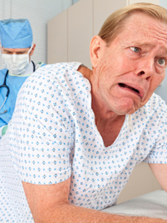 Examen de próstata por tacto rectal.