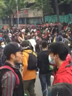 Protestas en Universidad Pedagógica hoy viernes 12 de febrero