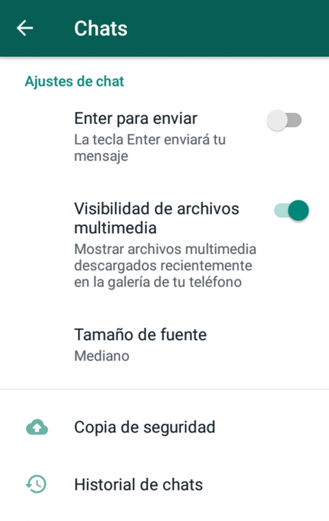 Captura de pantalla a WhatsApp