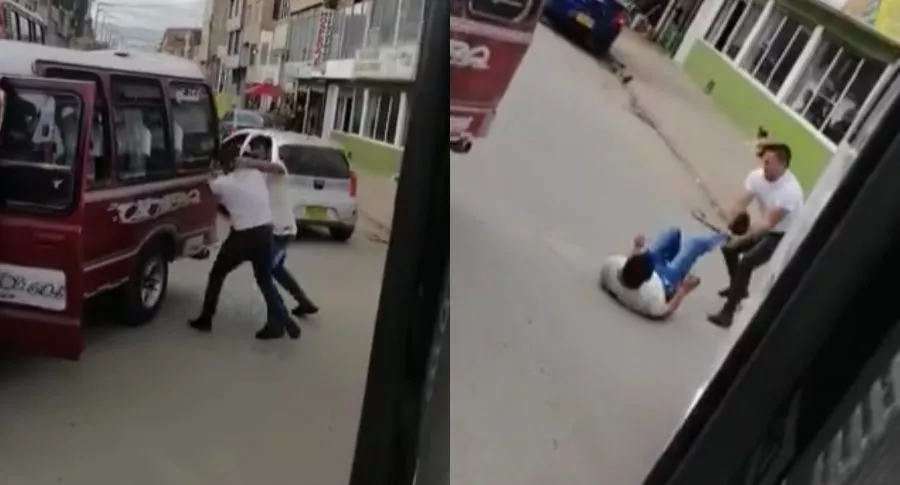 Video de la pelea de conductores en Soacha.