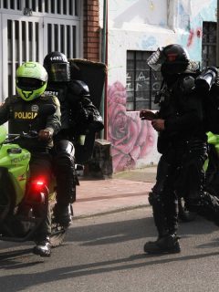 Periodista denuncia agresión del Esmad en protestas de estudiantes. (Protestas en Bogotá, 21/11/2020. Imagen de referencia).