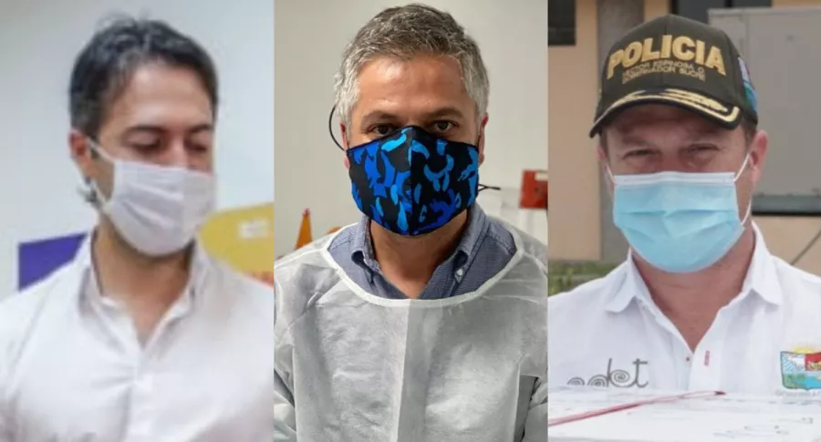 Fotomontaje de los alcaldes y gobernadores que hicieron "show" durante las jornadas de vacunación en Colombia.
