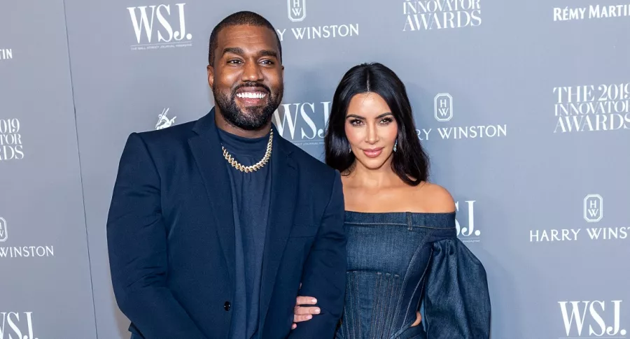 Foto de Kanye West y Kim Kardashian, a propósito de su divorcio