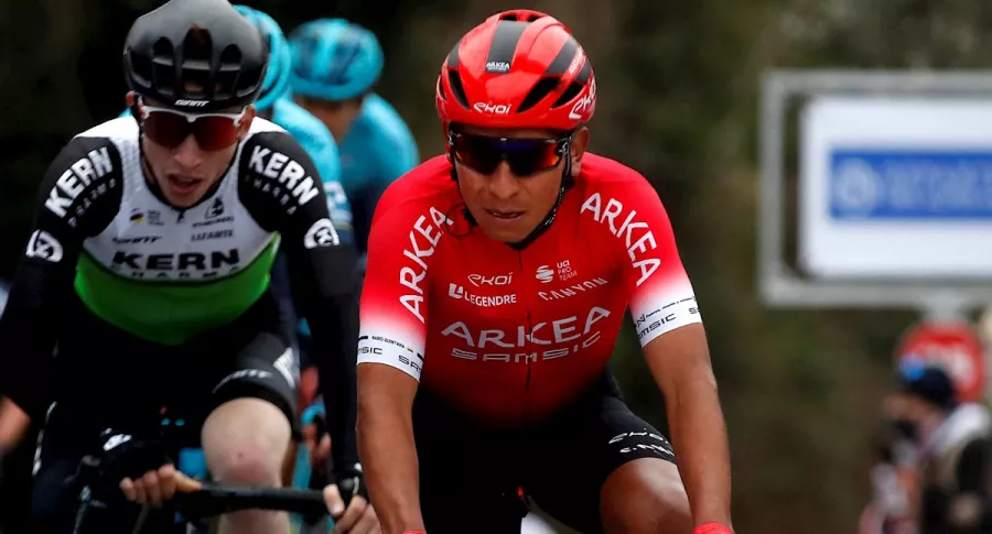Nairo Quintana en el Tour de los Alpes Marítimos, carrera en la que terminó noveno en la clasificación general