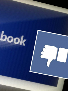 Isologo de Facebook junto a un ícono de ‘Dislike’ o ‘No me gusta’. Imágenes de referencia para ilustrar que autoridades sanitarias de Australia congelaron su publicidad en la red social.