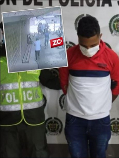 Imágenes del hombre capturado luego de la Policía diera de baja a un presunto sicario, que sería su cómplice, en Soledad
