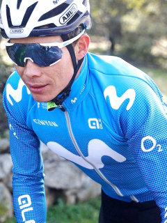 'Supermán' López, descabezado por Movistar para la Vuelta a Cataluña. Imagen de referencia del ciclista colombiano.