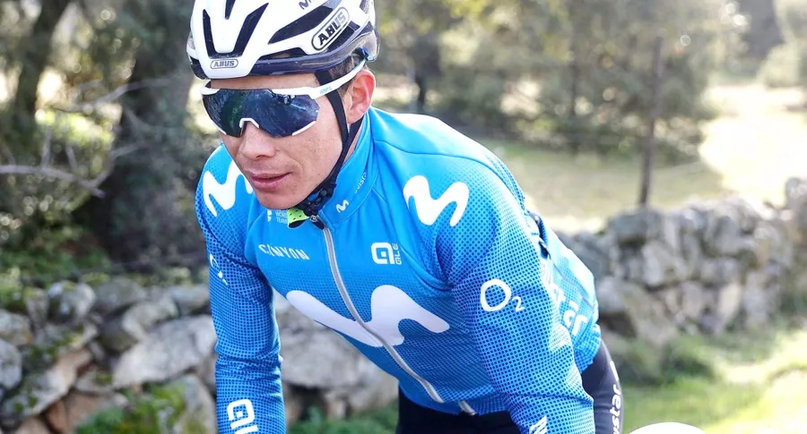 'Supermán' López, descabezado por Movistar para la Vuelta a Cataluña. Imagen de referencia del ciclista colombiano.