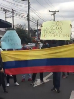 Protestas de los gastrobares en Bogotá