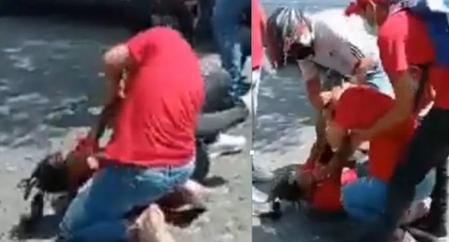Dos mujeres, trabajadoras de una marca de telefonía móvil, protagonizaron una bochornosa pelea en Santa Marta por 20.000 pesos. 