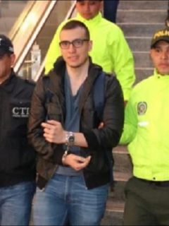 Momento en que capturaron a Félix García Chabur, condenado por difundir videos sexuales de 14 mujeres en Ibagué