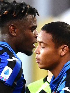 Atalanta cae en Champions ante Real Madrid y Duván Zapata sale lesionado. Imagen de referencia de los colombianos del Atalanta.